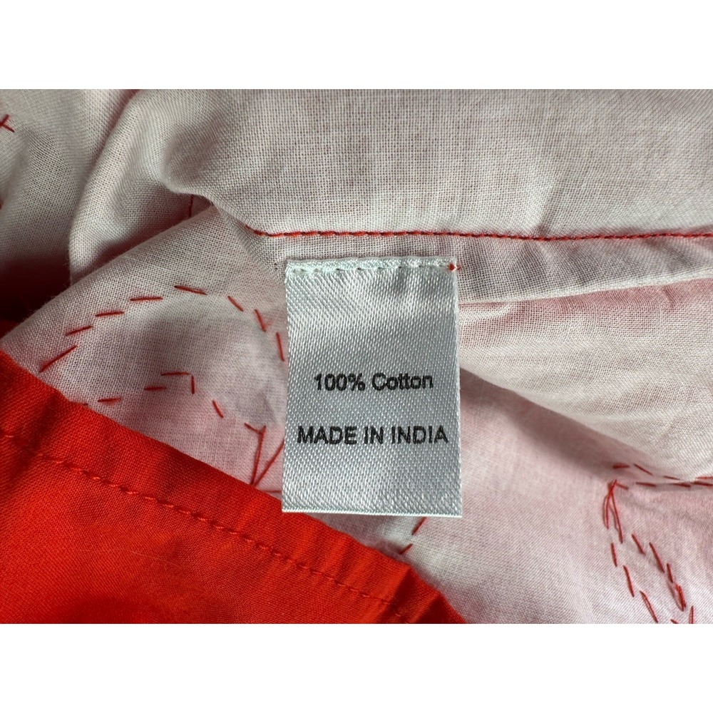 Banjanan‎ Eden Dress Red Flame Size Medium Hand Made Cotton Pockets - Picture 7 of 10